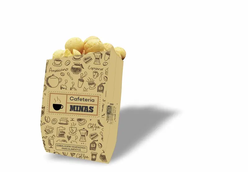 Saco para pão de queijo kraft