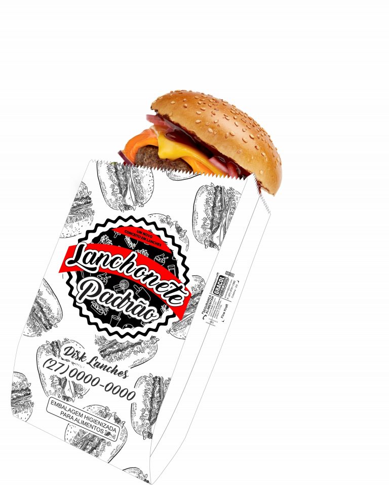 Saco de lanche monolucido branco
